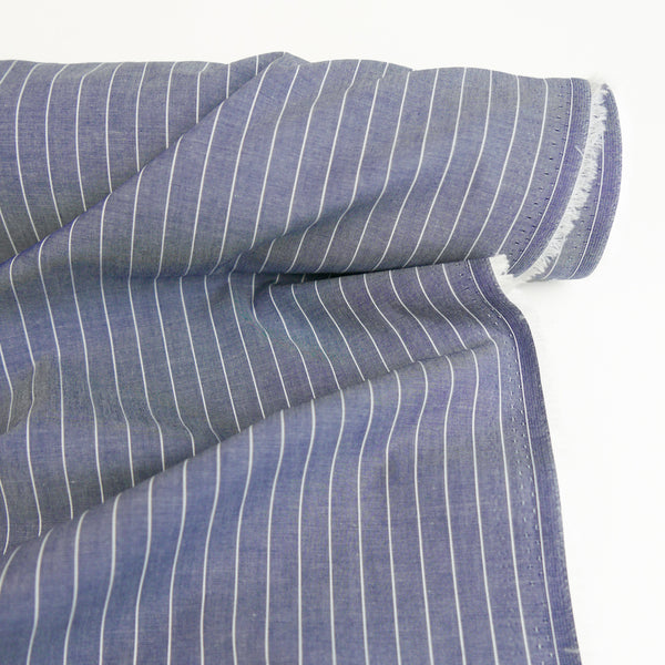 Aidan - Yarn-Dyed Cotton Shirting | Slate Stripe #7