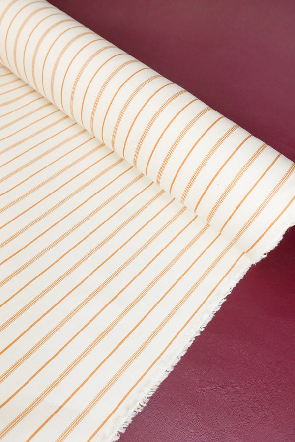 Asahi - Japanese Cotton Twill | Ochre Stripe
