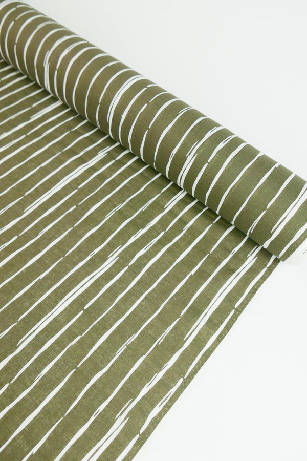 Christopher - Linen Cotton | Olive Remnant (1.8M)