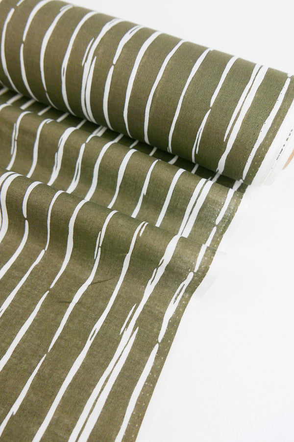 Christopher - Linen Cotton | Olive Remnant (1.8M)