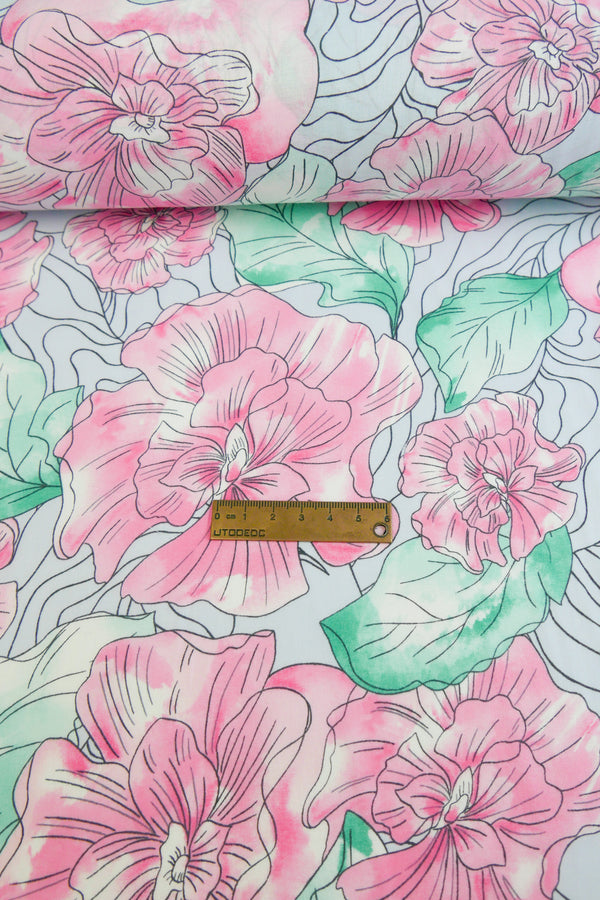 Jubilee - Cotton Voile Print | Rose