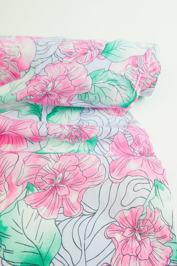 Jubilee - Cotton Voile Print | Rose