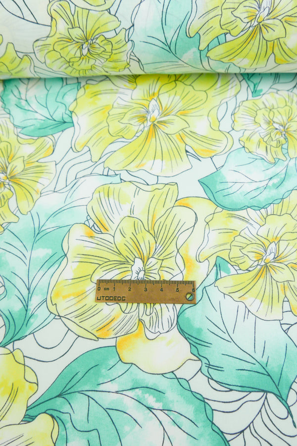 Jubilee - Cotton Voile Print | Canary