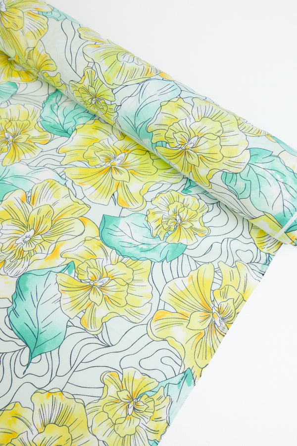 Jubilee - Cotton Voile Print | Canary