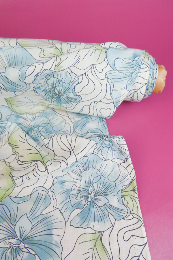Jubilee - Cotton Voile Print | Powder Blue