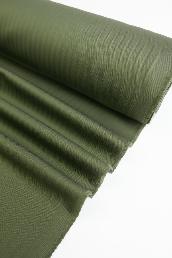 Ginza - Japanese Herringbone Cotton | Olive (LAST CUT- 1.8M)