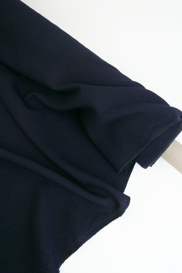 Waffle Wool Crepe | Midnight