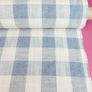 Babette - Checked Linen | Baby Blue