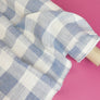Babette - Checked Linen | Baby Blue