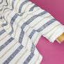 Simon - Striped Linen | Navy