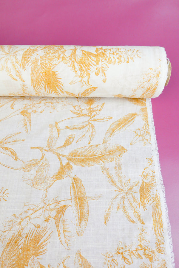 Fauna - Printed Linen | Papaya