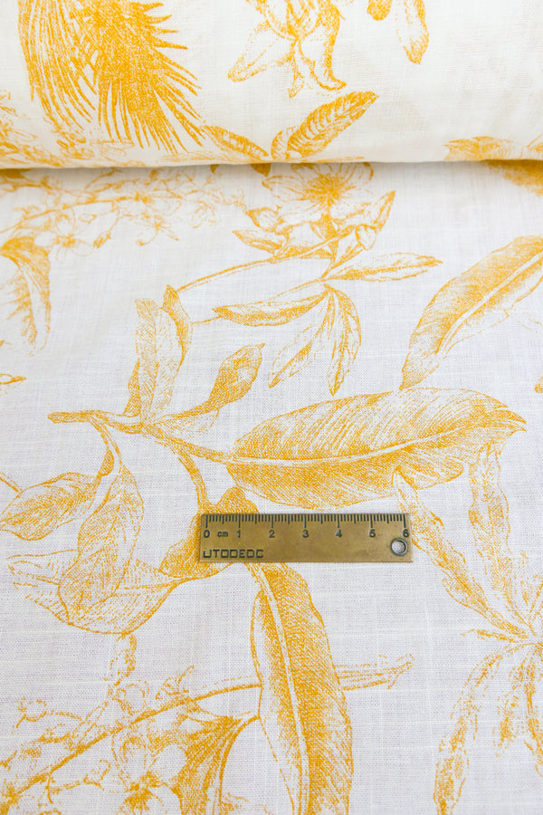 Fauna - Printed Linen | Papaya