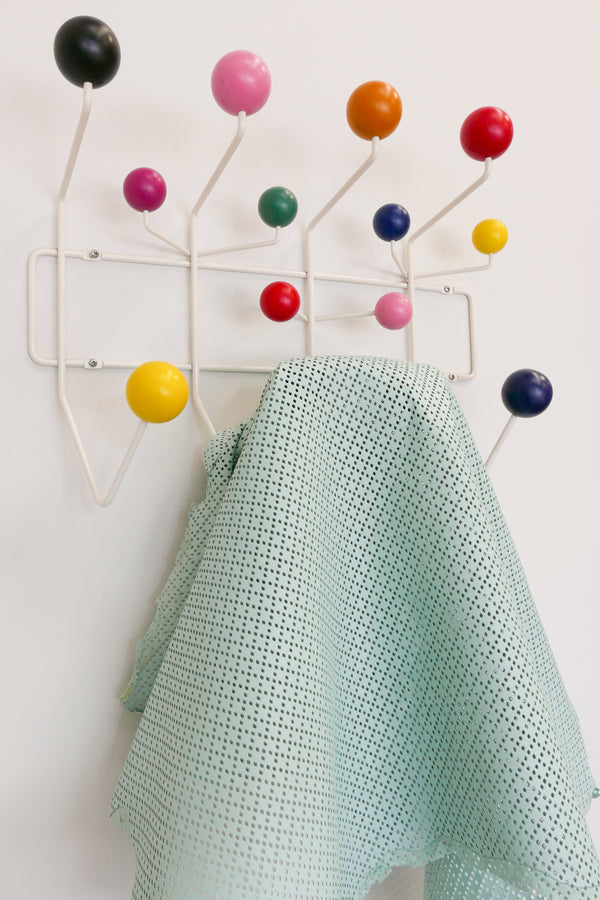 Italian Lamb Hide - Perforated Leather | Peppermint