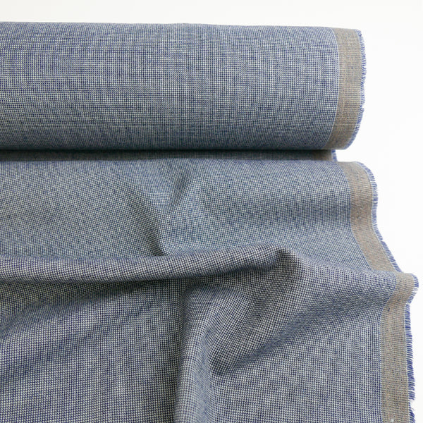 Alma - Virgin Wool Suiting | Navy Puppytooth