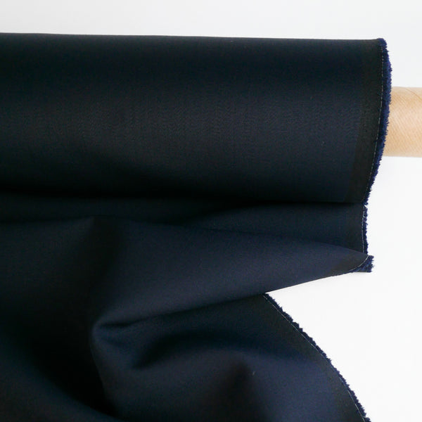 Adrienne - Virgin Wool Sateen | Midnight