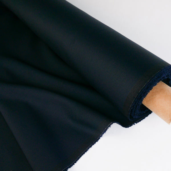 Adrienne - Virgin Wool Sateen | Midnight
