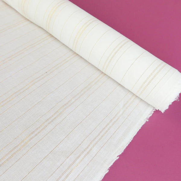 Margot - Cotton Lurex | Gold Stripe
