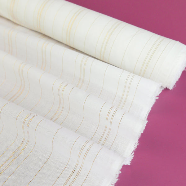 Margot - Cotton Lurex | Gold Stripe