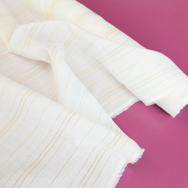 Margot - Cotton Lurex | Gold Stripe