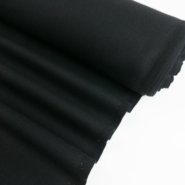 Zana - Italian Wool Crepe | Black (LAST CUT - 1M)