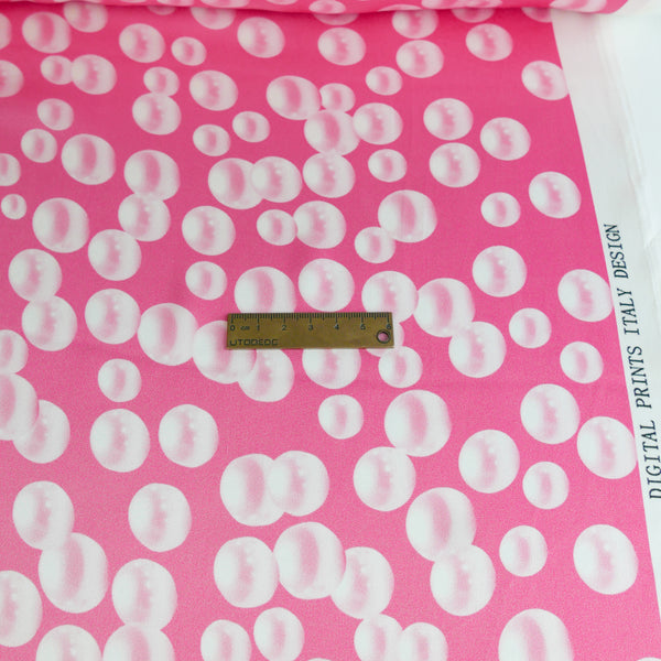Italian Printed Silk Satin | Pink Pearl
