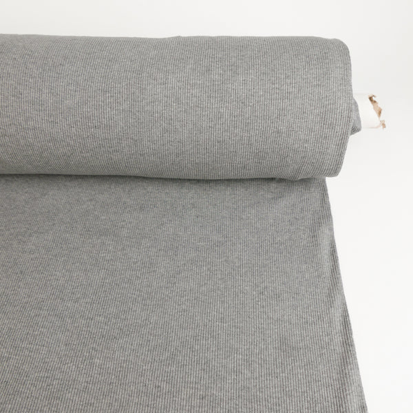 Australian Combed Cotton Ribbing | Grey Marle