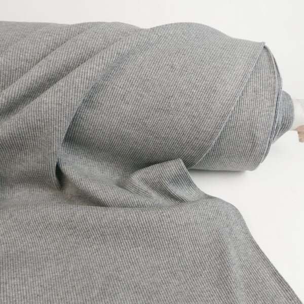 Australian Combed Cotton Ribbing | Grey Marle