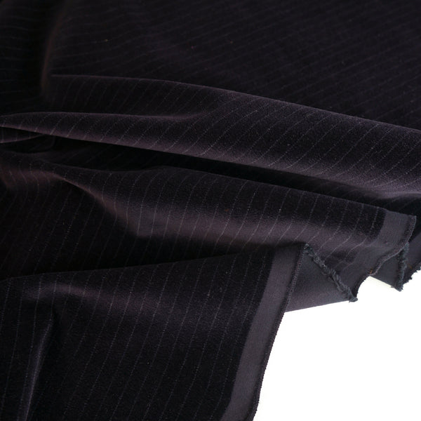 Korean Pinstripe Velvet | Amethyst