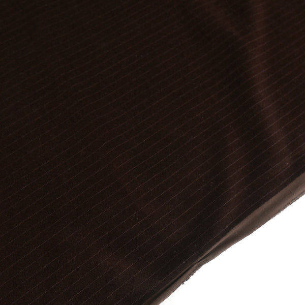 Korean Pinstripe Velvet | Chocolate