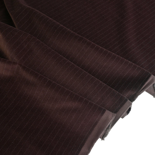 Korean Pinstripe Velvet | Chocolate