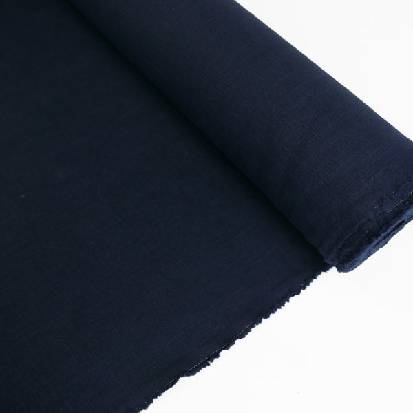 Jill - Italian Crosshatch Linen | Navy