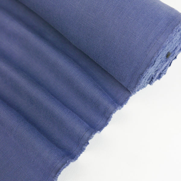 Jill - Italian Crosshatch Linen | Lunar Blue (LAST CUT - 1.5M)