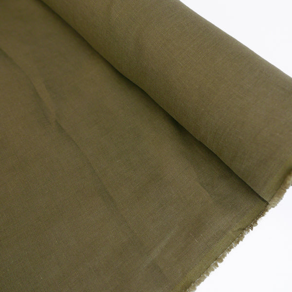 Korean Crosshatch Linen | Army Green