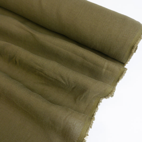 Korean Crosshatch Linen | Army Green
