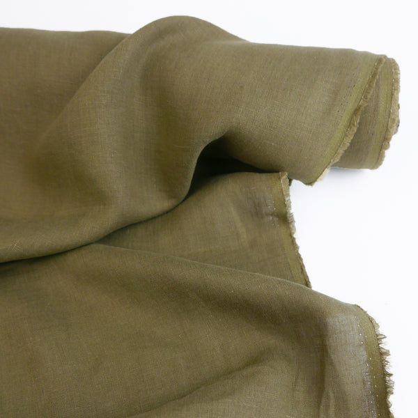 Korean Crosshatch Linen | Army Green