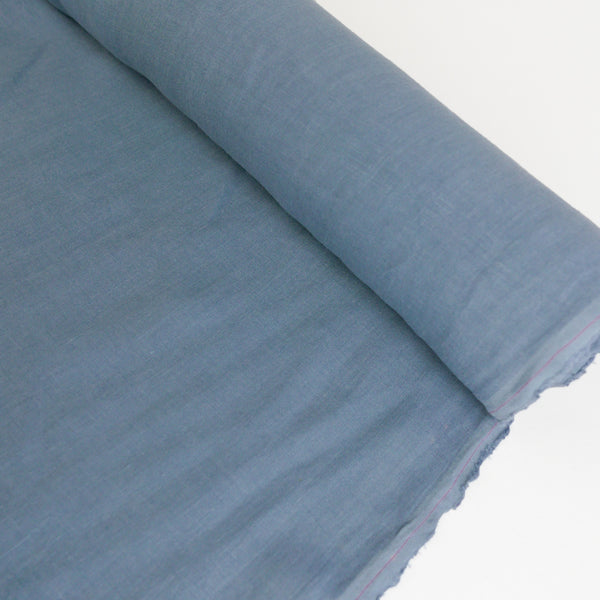 Korean Crosshatch Linen | Dusky Blue