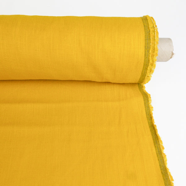 Korean Crosshatch Linen | Marigold