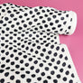 Hokkaido - Printed Seersucker Cotton | Black Polkadot