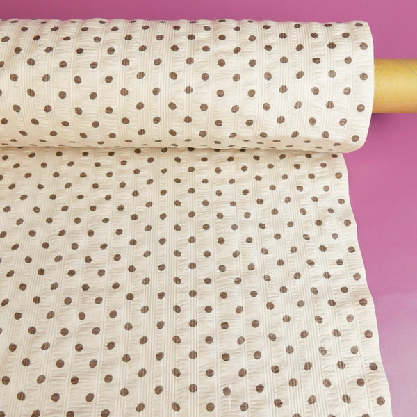 Paloma - Printed Seersucker Cotton | Tiramisu