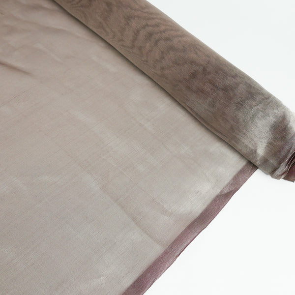 Indian Silver Silk Organza | Silver Mauve