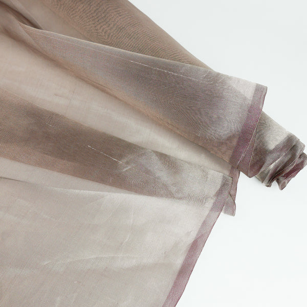 Indian Silver Silk Organza | Silver Mauve
