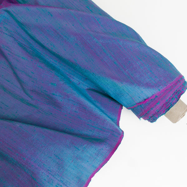Indian Slubbed Shot Silk Dupion | Pink Sapphire