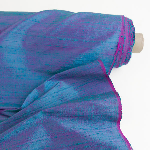 Indian Slubbed Shot Silk Dupion | Pink Sapphire