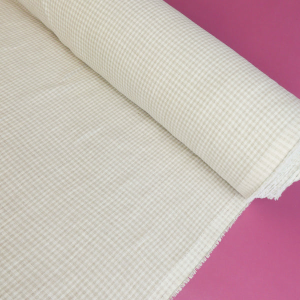 Daria - Italian Yarn-Dyed Linen | Oat Check