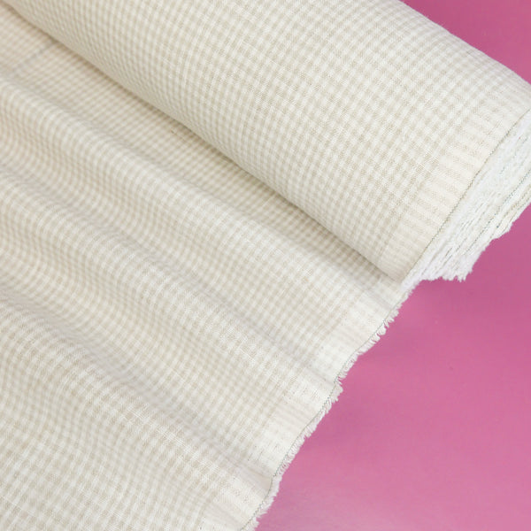 Daria - Italian Yarn-Dyed Linen | Oat Check