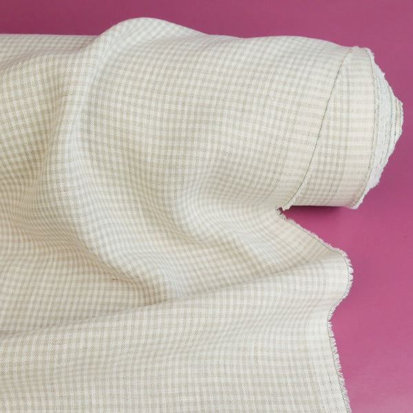 Daria - Italian Yarn-Dyed Linen | Oat Check