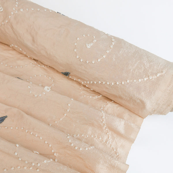Indian Hand-Knotted Silk Dupion | Light Champagne (LAST CUT)