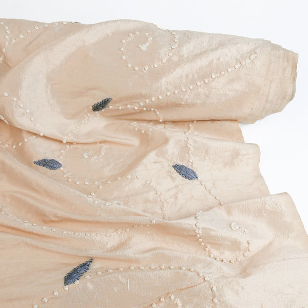 Indian Hand-Knotted Silk Dupion | Light Champagne (LAST CUT)
