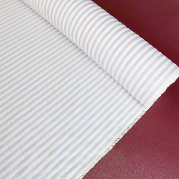 Jasmine - Japanese Lurex Cotton | Lavender Stripe