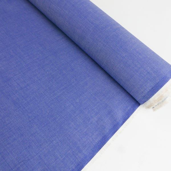 Florence - Silk Cotton Poplin | Denim Blue